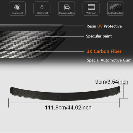 BMW 3 Series G20 2019UP Rear Roof Spoiler Carbon Fiber-Ahacarbon