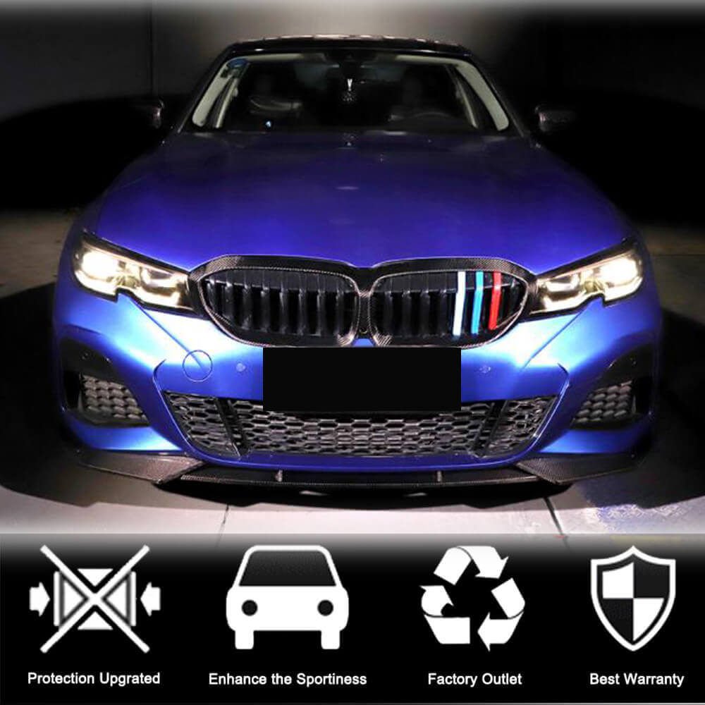 BMW 3 Series G20 2019-2021 Front Grille Dry Carbon Fiber-Ahacarbon