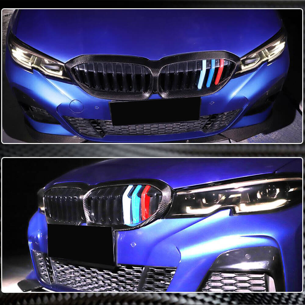 BMW 3 Series G20 2019-2021 Front Grille Dry Carbon Fiber-Ahacarbon