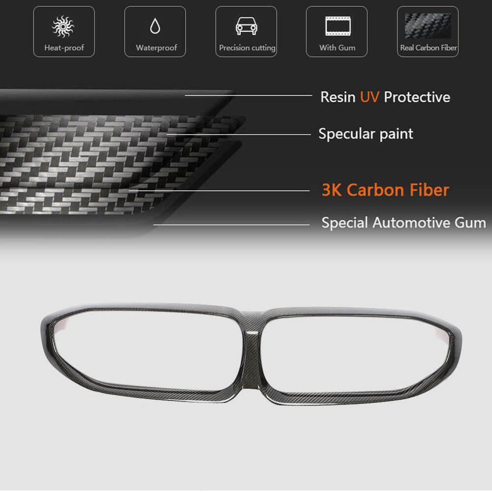 BMW 3 Series G20 2019-2021 Front Grille Dry Carbon Fiber-Ahacarbon