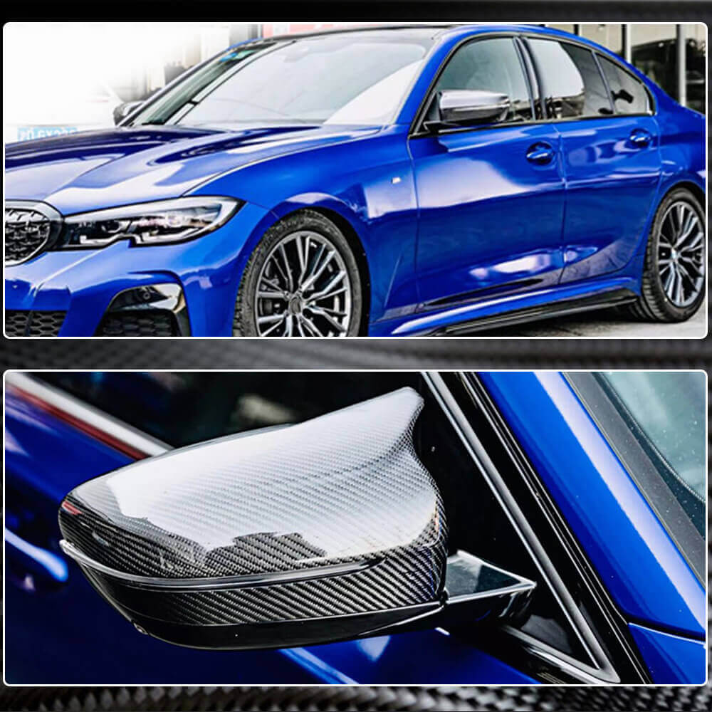 BMW 3 Series G20 G21 2019-2022 Mirror Covers LHD Replacement Style Carbon Fiber-Ahacarbon