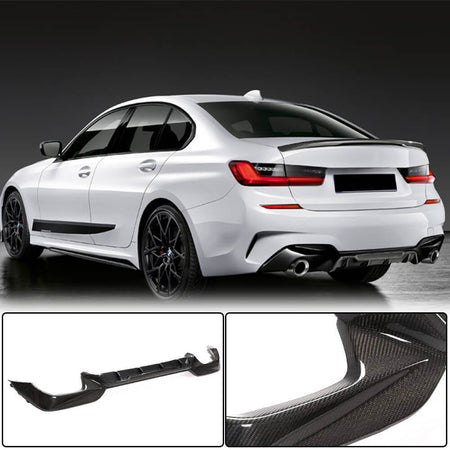BMW 3 Series G20 M340i 2019-2021 Rear Bumper Diffuser Carbon Fiber-Ahacarbon