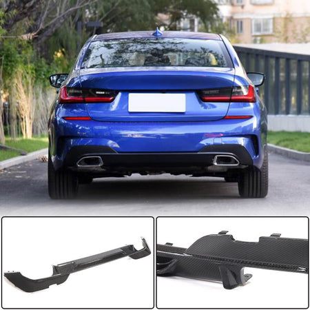 BMW 3 Series G20 320i 330i 330e M Sport 2019-2021 Rear Bumper Diffuser Carbon Fiber-Ahacarbon