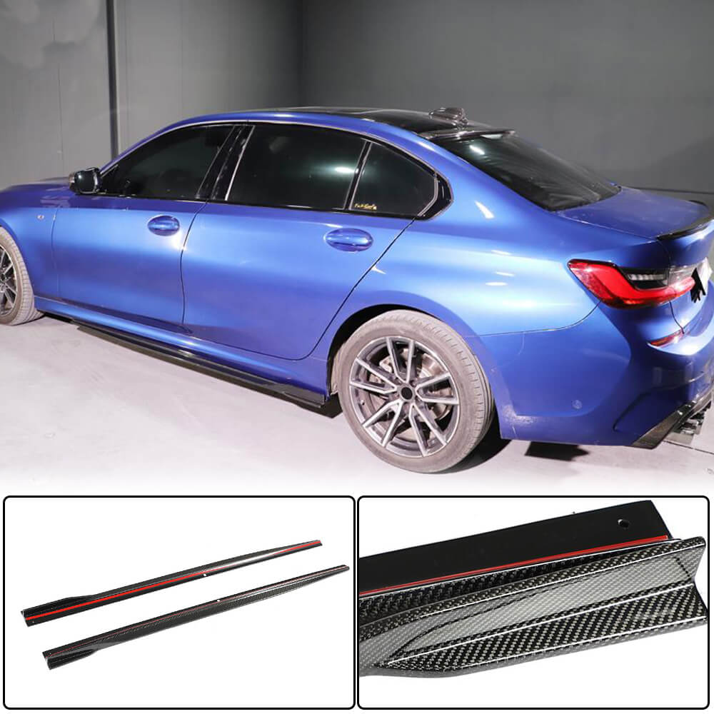 BMW 3 Series G20 M Sport 2019-2023 Side Skirts Carbon Fiber-Ahacarbon