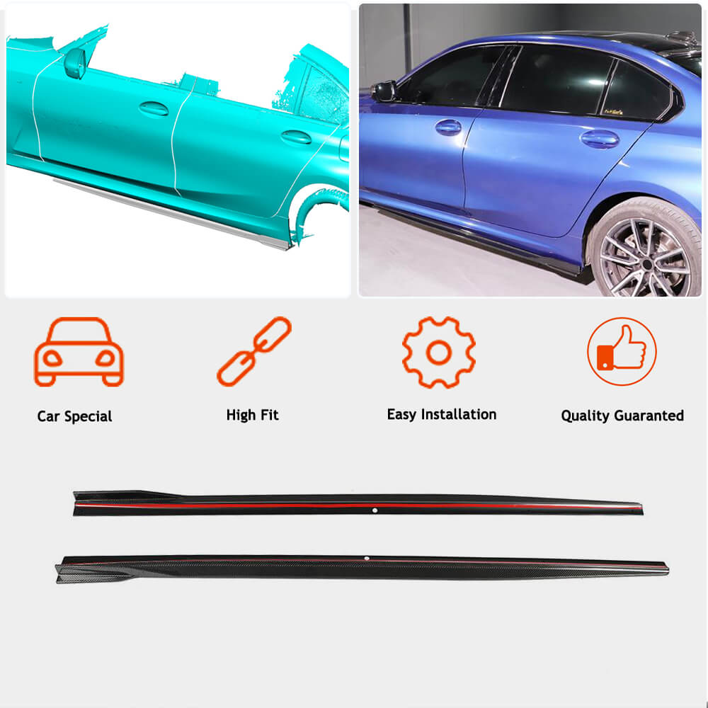 BMW 3 Series G20 M Sport 2019-2023 Side Skirts Carbon Fiber-Ahacarbon