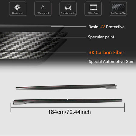 BMW 3 Series G20 M Sport 2019-2023 Side Skirts Carbon Fiber-Ahacarbon