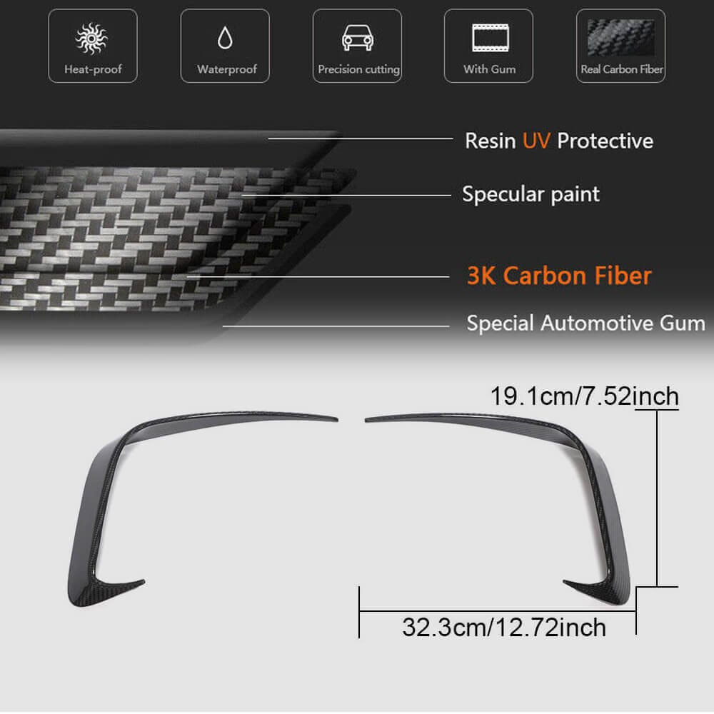 BMW 3 Series G20 2019-2022 Rear Bumper Splitters Dry Carbon Fiber-Ahacarbon