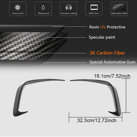 BMW 3 Series G20 2019-2022 Rear Bumper Splitters Dry Carbon Fiber-Ahacarbon