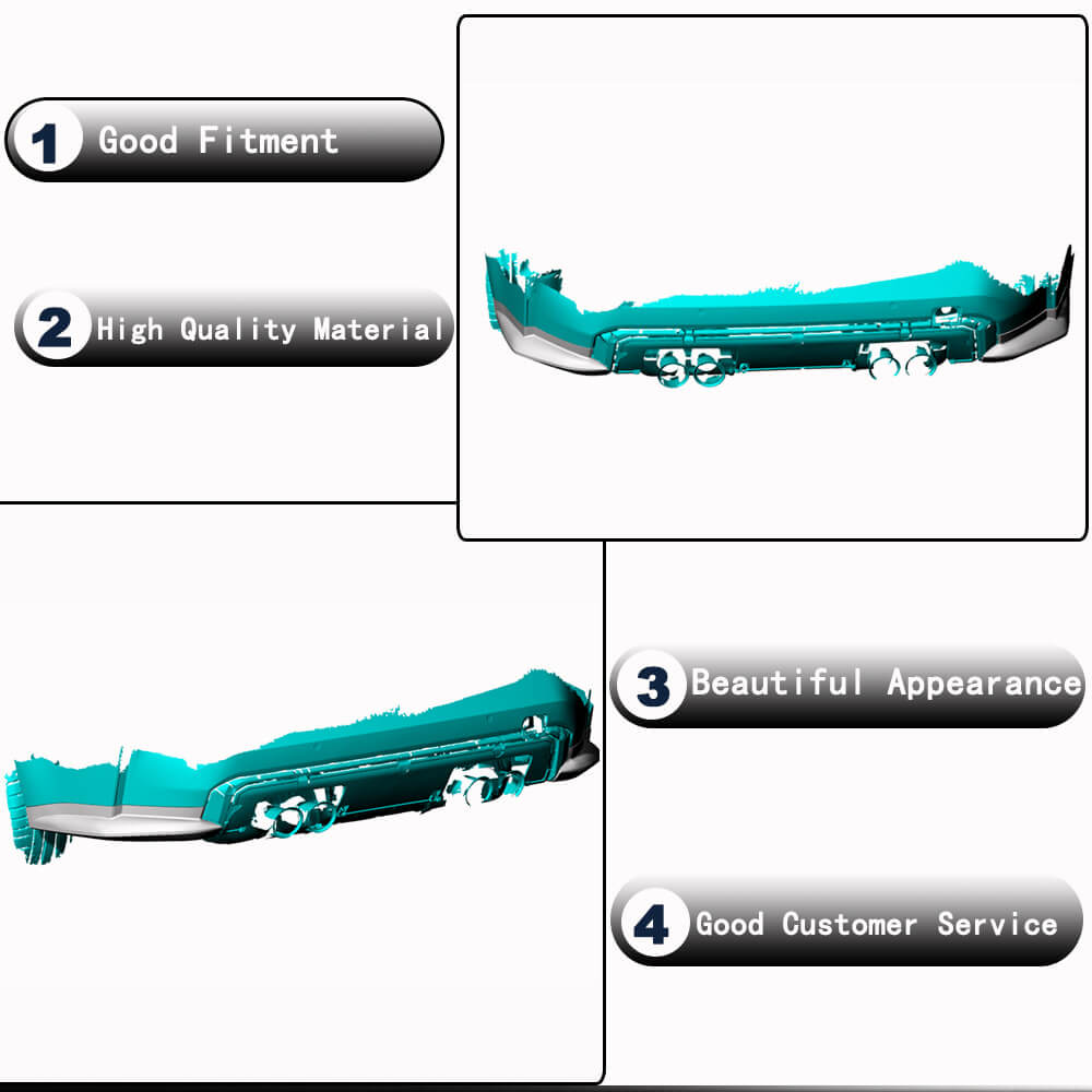 BMW 3 Series G80 M3 2021-2022 Rear Bumper Splitter Dry Carbon Fiber-Ahacarbon