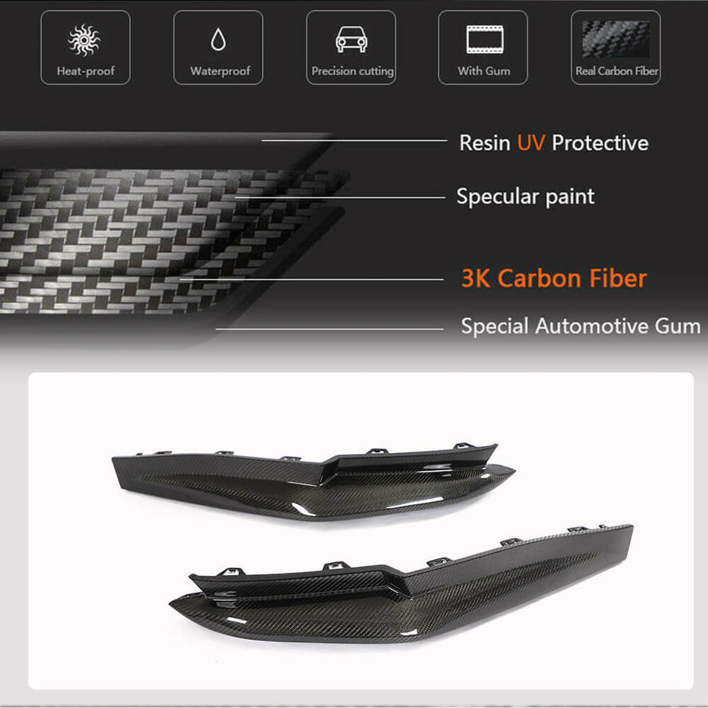 BMW 3 Series G80 M3 2021-2022 Rear Bumper Splitter Dry Carbon Fiber-Ahacarbon