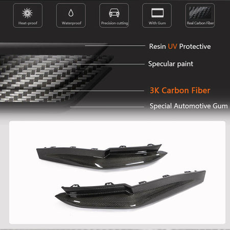 BMW 3 Series G80 M3 2021-2022 Rear Bumper Splitter Dry Carbon Fiber-Ahacarbon