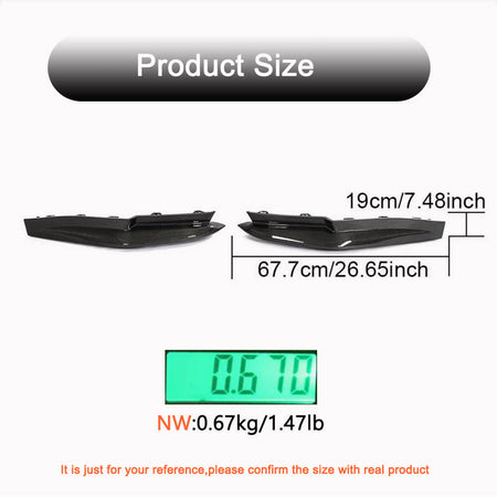 BMW 3 Series G80 M3 2021-2022 Rear Bumper Splitter Dry Carbon Fiber-Ahacarbon