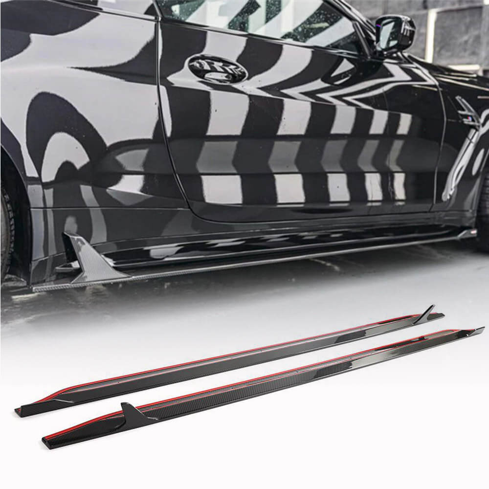 BMW 3 Series G80 M3 2021-2023 Side Skirts Dry Carbon Fiber-Ahacarbon