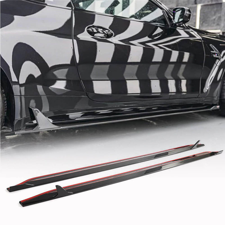 BMW 3 Series G80 M3 2021-2023 Side Skirts Dry Carbon Fiber-Ahacarbon
