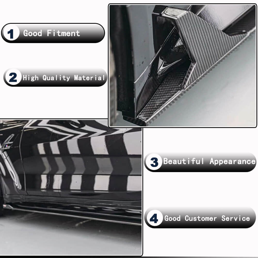 BMW 3 Series G80 M3 2021-2023 Side Skirts Dry Carbon Fiber-Ahacarbon
