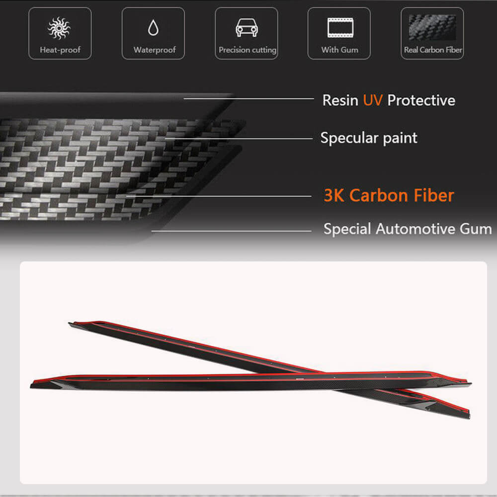 BMW 3 Series G80 M3 2021-2023 Side Skirts Dry Carbon Fiber-Ahacarbon