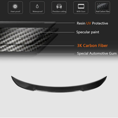 BMW 4 Series F32 Coupe 2014-2019 Rear Trunk Spoiler Carbon Fiber-Ahacarbon