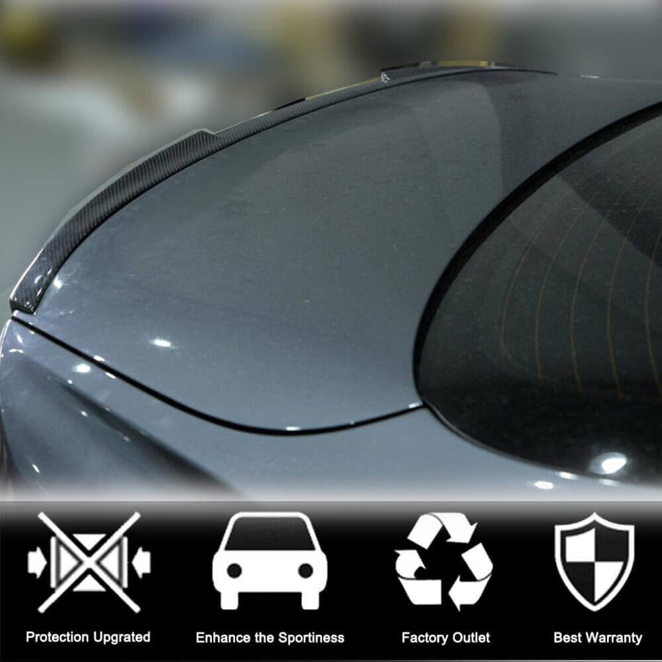 BMW 4 Series F32 Coupe 2014-2019 Rear Trunk Spoiler Carbon Fiber-Ahacarbon