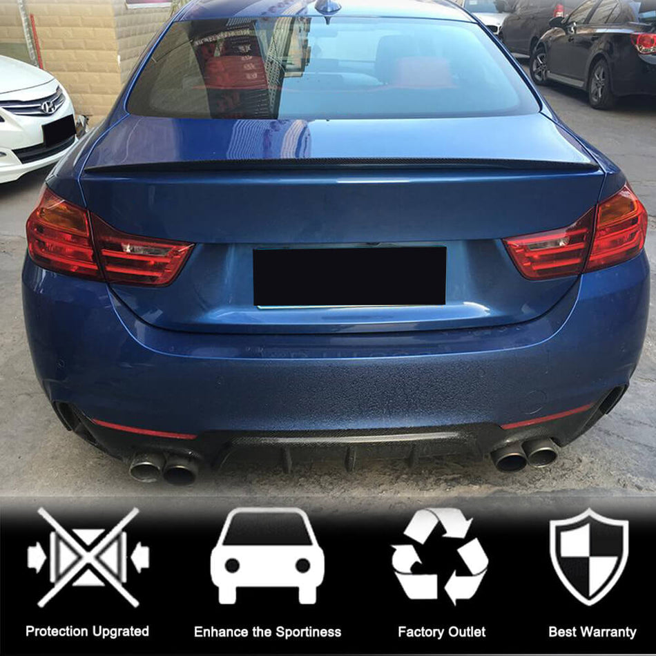BMW 4 Series F32 Coupe 2014-2019 Rear Trunk Spoiler Carbon Fiber/FRP-Ahacarbon