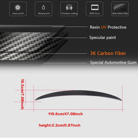 BMW 4 Series F32 Coupe 2014-2019 Rear Trunk Spoiler Carbon Fiber/FRP-Ahacarbon