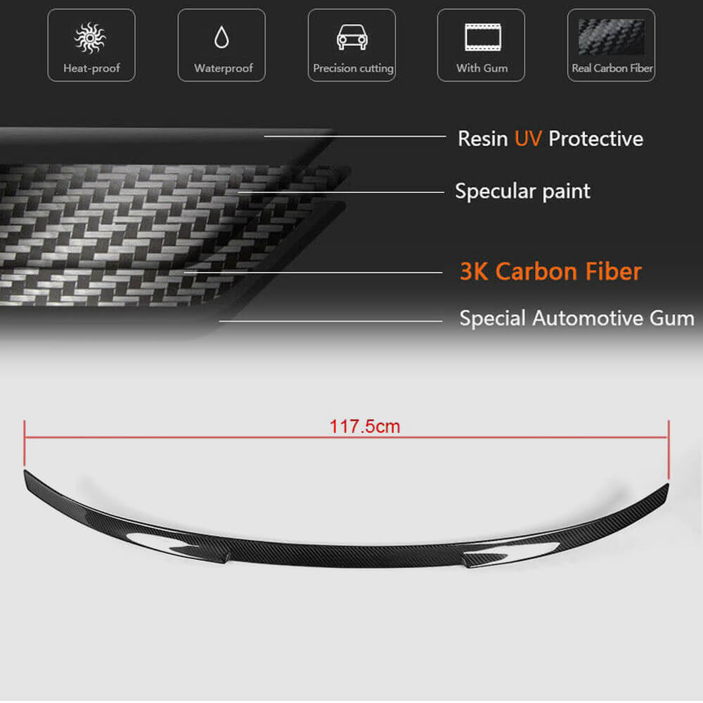 BMW 4 Series F32 Coupe 2014-2019 Rear Trunk Spoiler Carbon Fiber-Ahacarbon