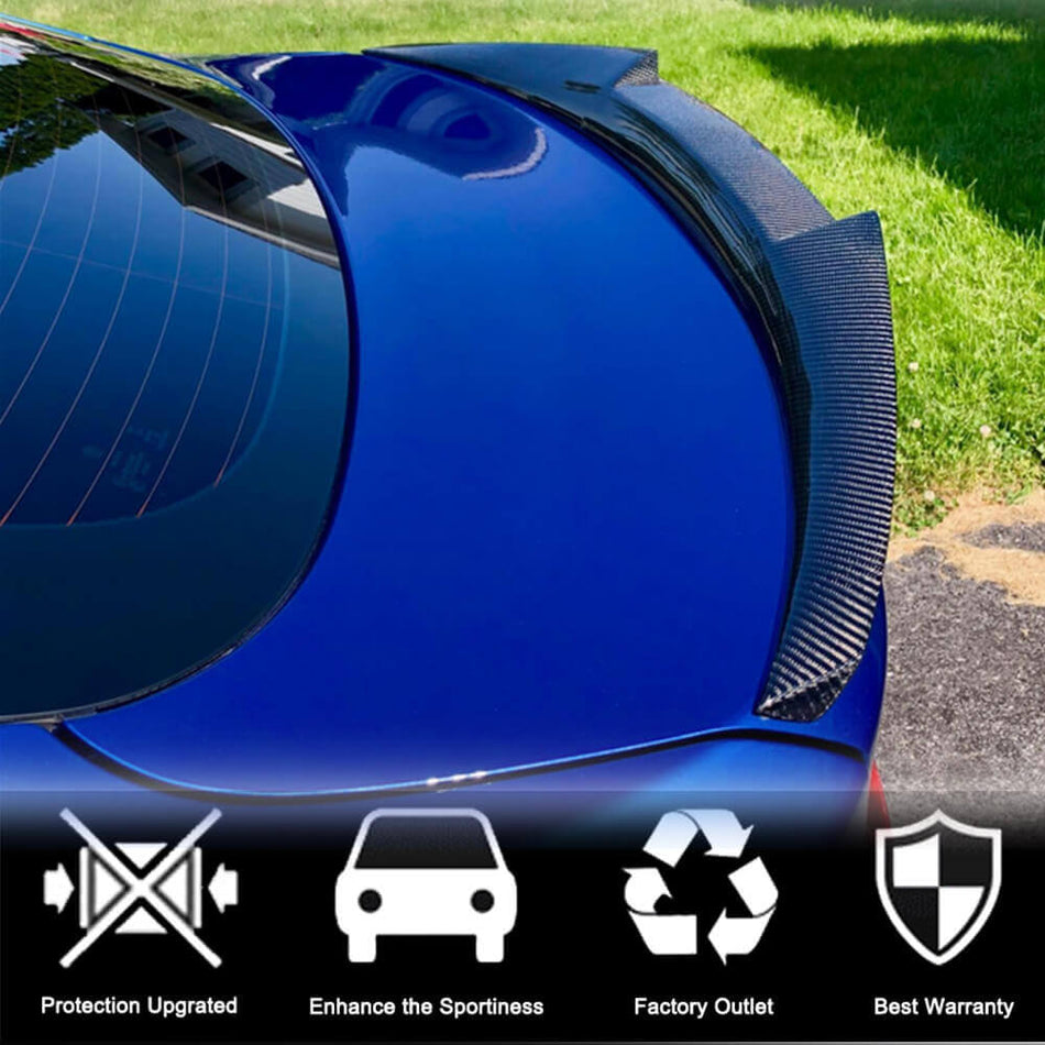 BMW 4 Series F32 Coupe 2014-2019 Rear Trunk Spoiler Carbon Fiber-Ahacarbon