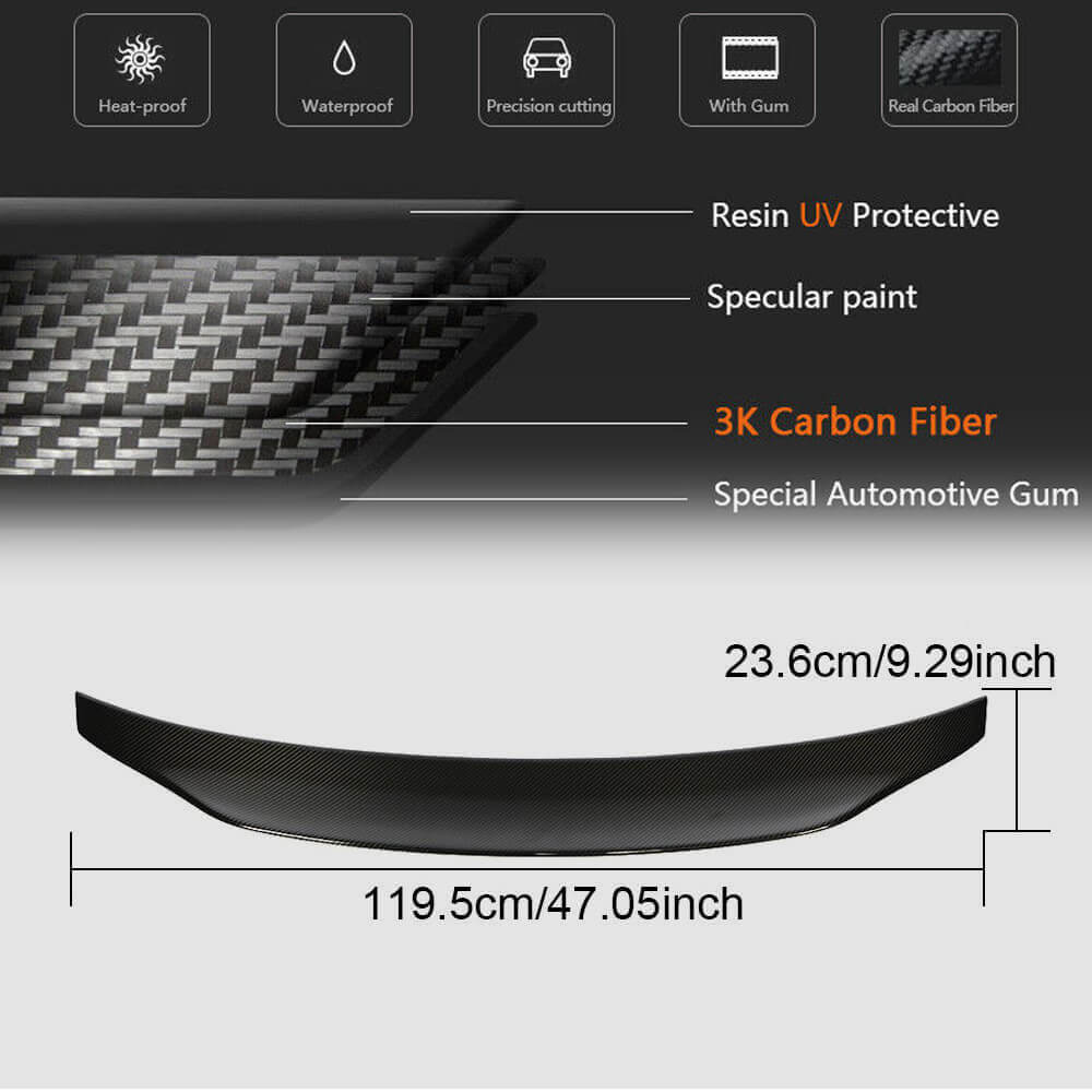 BMW 4 Series F32 Coupe 2013-2020 Rear Trunk Spoiler Carbon Fiber/FRP-Ahacarbon