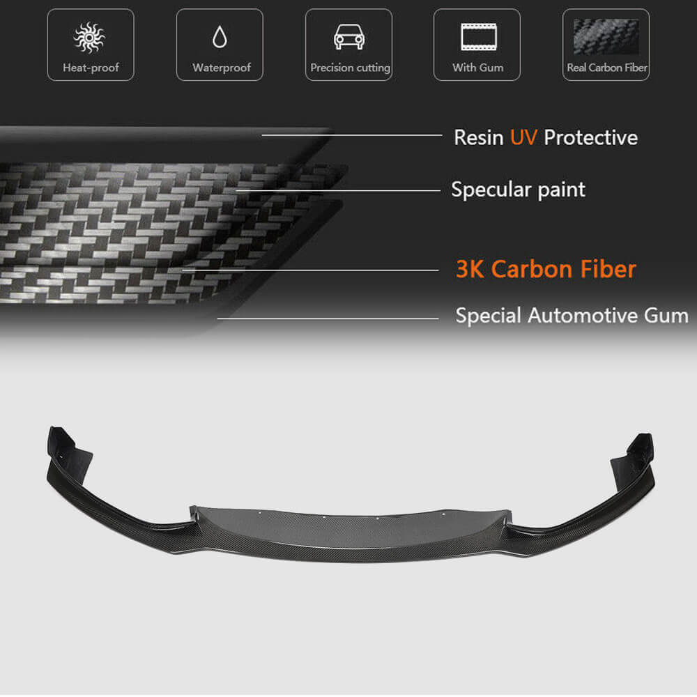 BMW 4 Series F32 F33 F36 M Sport 2014-2019 Front Bumper Lip Carbon Fiber-Ahacarbon