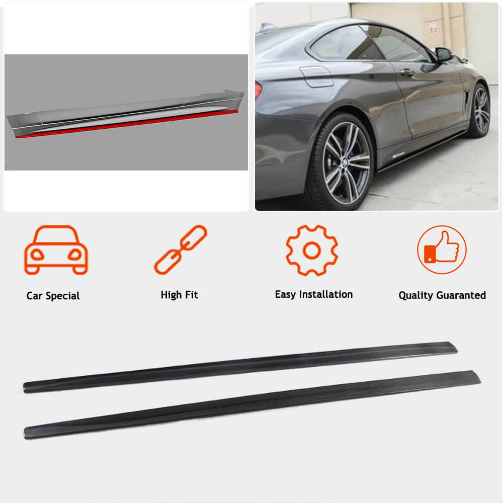 BMW 4 Series F32 F33 M Sport 2014-2019 Side Skirts Carbon Fiber/ABS-Ahacarbon