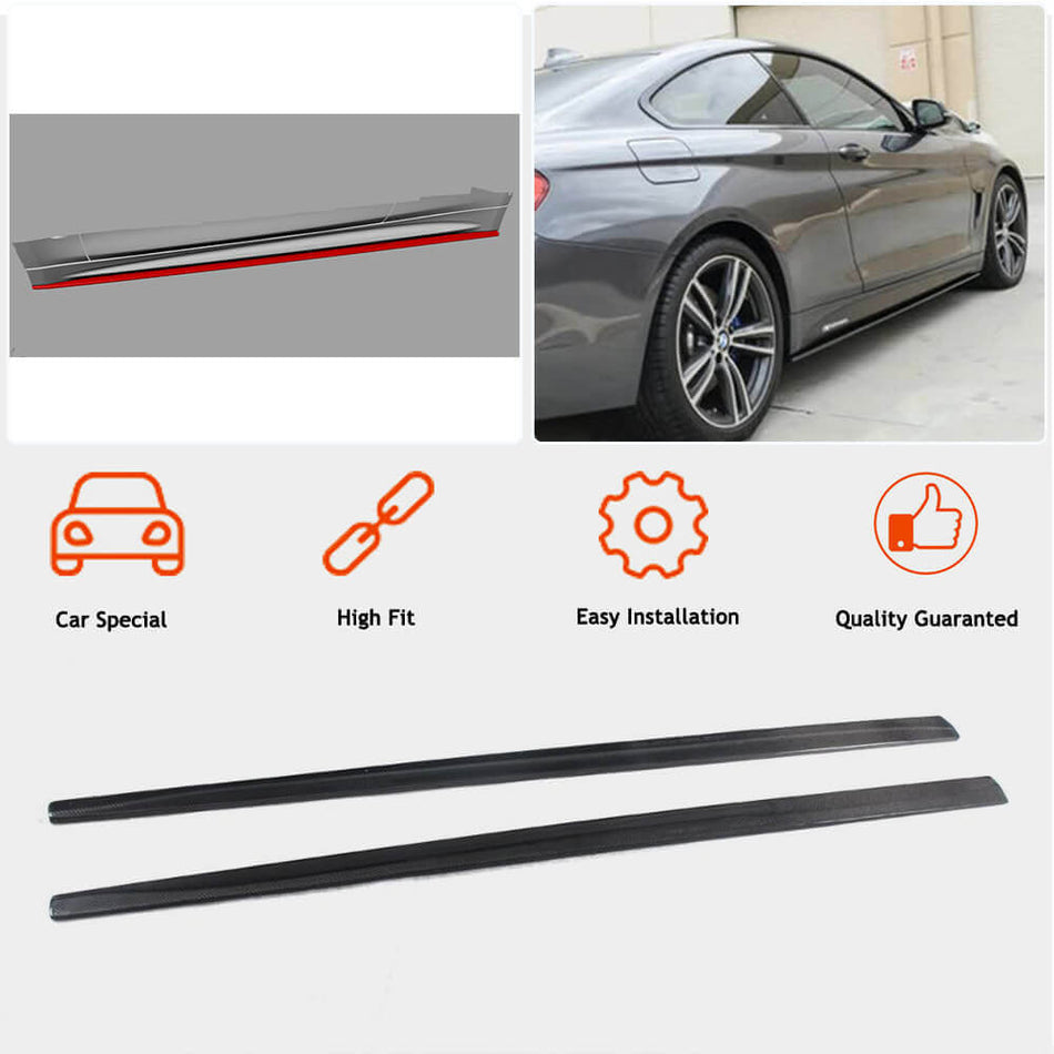 BMW 4 Series F32 F33 M Sport 2014-2019 Side Skirts Carbon Fiber/ABS-Ahacarbon