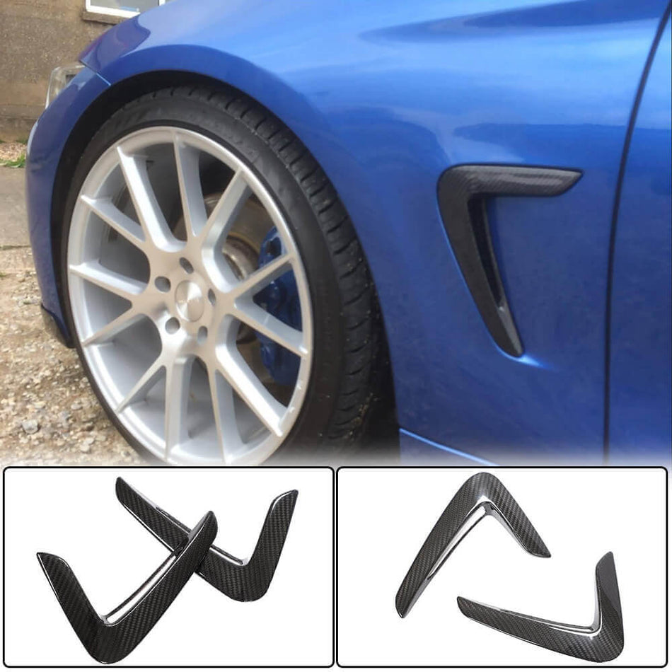 BMW 4 Series F32 F33 F36 2014-2019 Side Air Fender Vents Dry Carbon Fiber-Ahacarbon