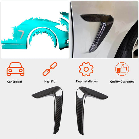 BMW 4 Series F32 F33 F36 2014-2019 Side Air Fender Vents Dry Carbon Fiber-Ahacarbon