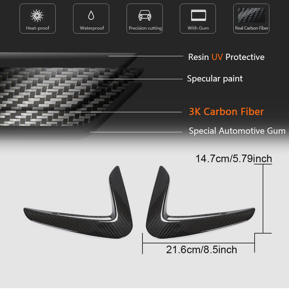 BMW 4 Series F32 F33 F36 2014-2019 Side Air Fender Vents Dry Carbon Fiber-Ahacarbon