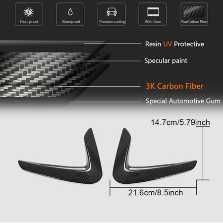 BMW 4 Series F32 F33 F36 2014-2019 Side Air Fender Vents Dry Carbon Fiber-Ahacarbon
