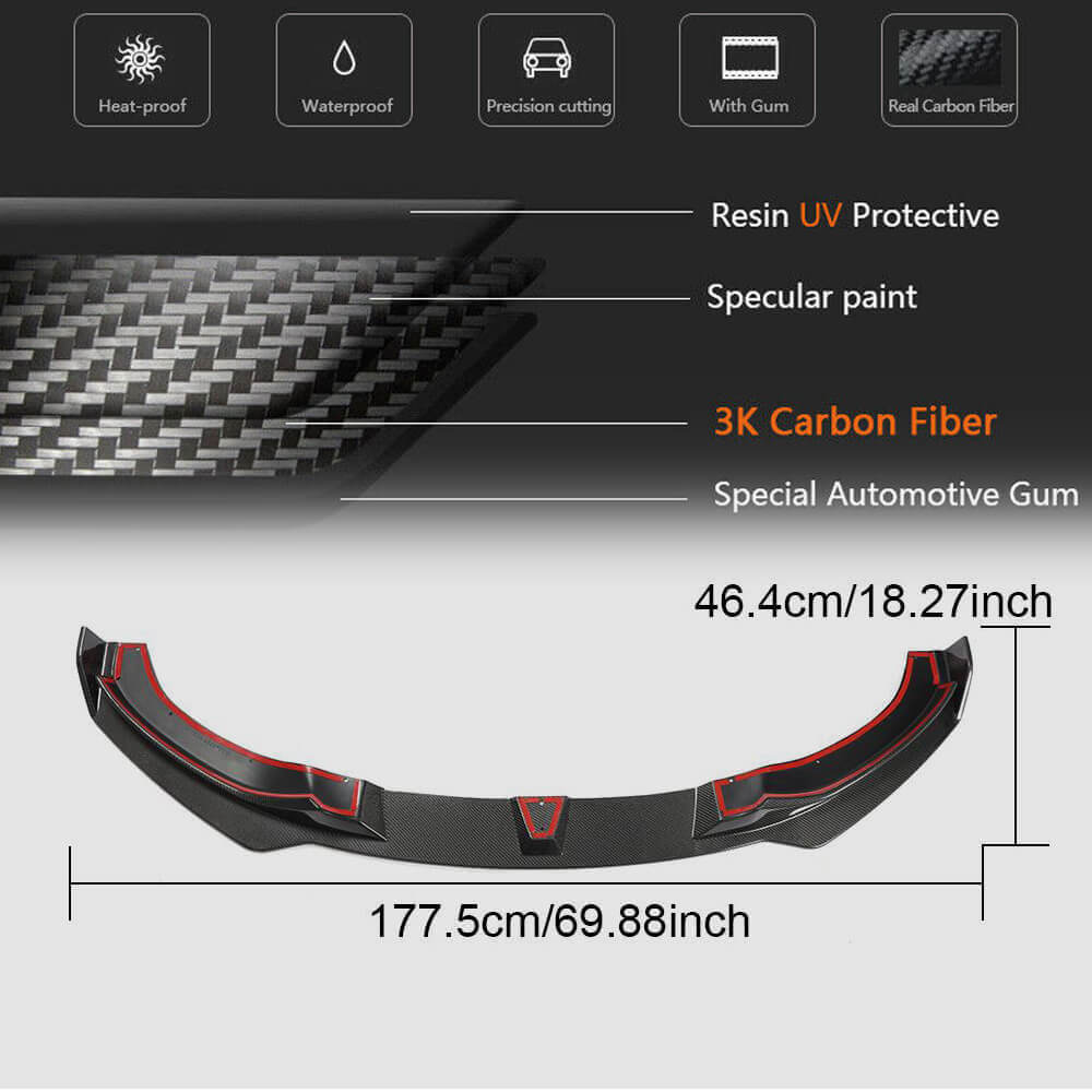 BMW 4 Series F32 F33 F36 M Sport 2014-2019 Front Bumper Lip Carbon Fiber-Ahacarbon