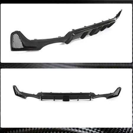 BMW 4 Series F32 F33 F36 M Sport 2014-2019 Rear Bumper Diffuser LED Light Carbon Fiber-Ahacarbon