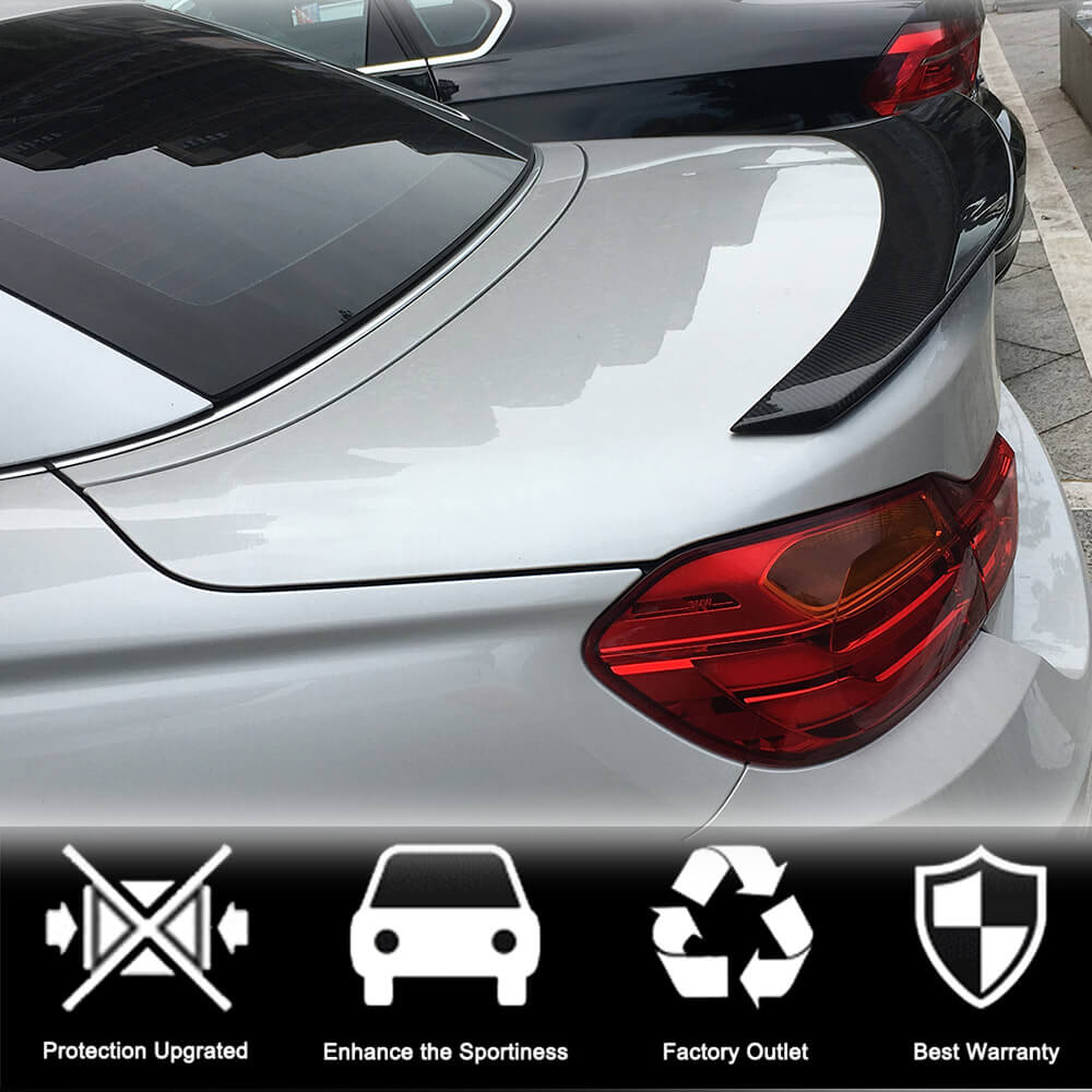 BMW 4 Series F33 F83 M4 Convertible 2014-2019 Rear Trunk Spoiler Carbon Fiber-Ahacarbon