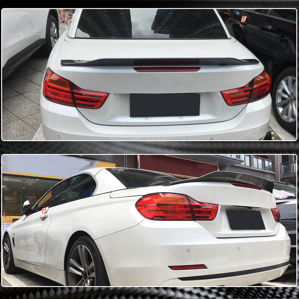 BMW 4 Series F33 F83 M4 Convertible 2014-2019 Rear Trunk Spoiler Carbon Fiber-Ahacarbon