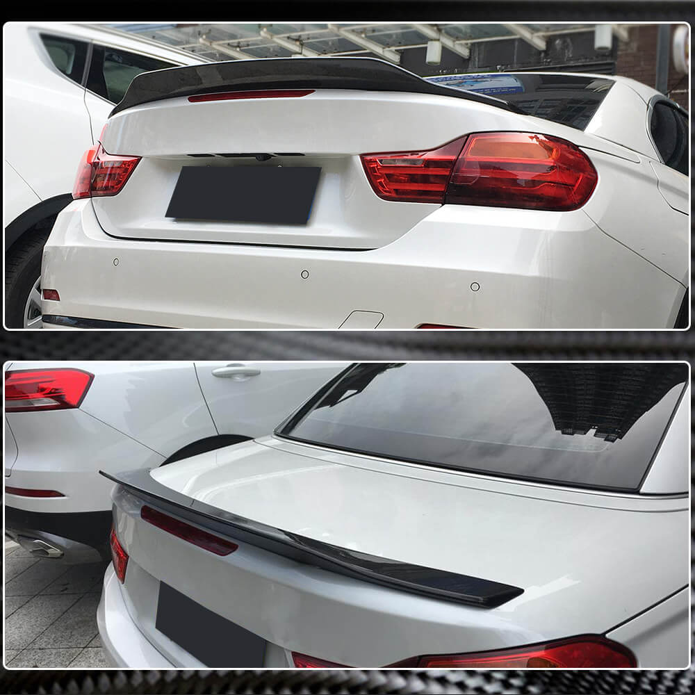 BMW 4 Series F33 F83 M4 Convertible 2014-2019 Rear Trunk Spoiler Carbon Fiber-Ahacarbon
