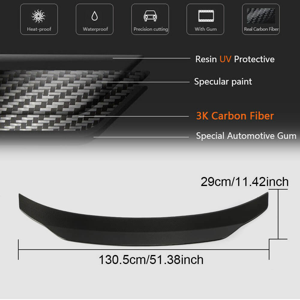 BMW 4 Series F33 F83 M4 Convertible 2014-2019 Rear Trunk Spoiler Carbon Fiber-Ahacarbon