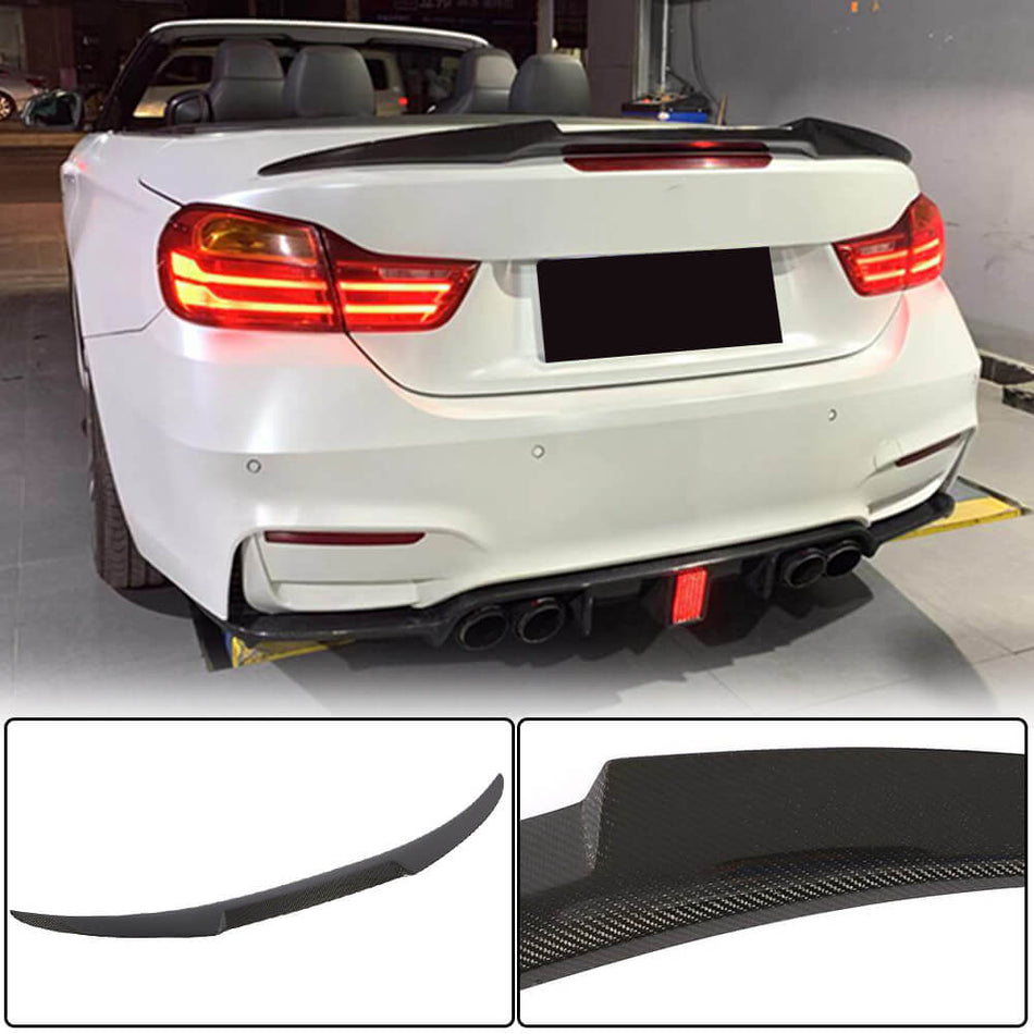 BMW 4 Series F33 F83 Convertible 2014-2019 Rear Trunk Spoiler Carbon Fiber-Ahacarbon