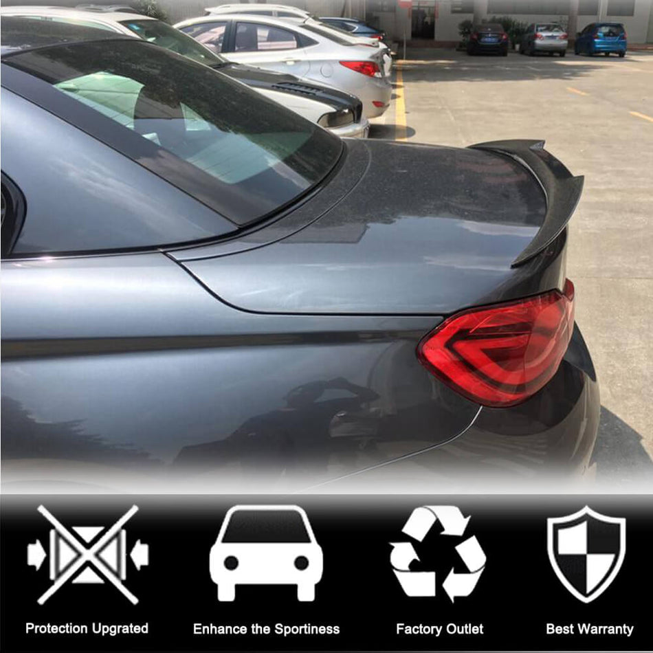 BMW 4 Series F33 F83 Convertible 2014-2019 Rear Trunk Spoiler Carbon Fiber-Ahacarbon