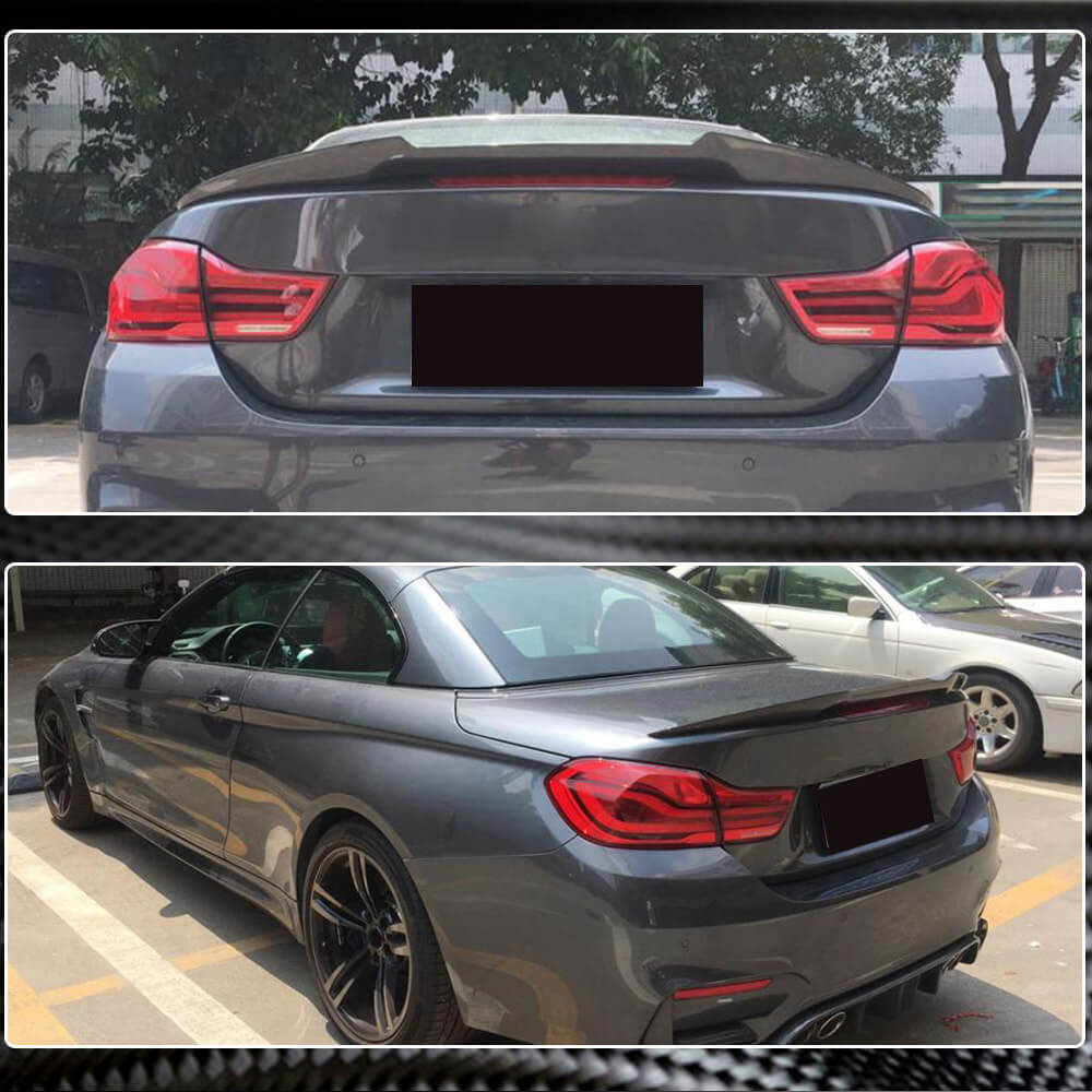 BMW 4 Series F33 F83 Convertible 2014-2019 Rear Trunk Spoiler Carbon Fiber-Ahacarbon