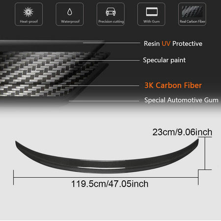 BMW 4 Series F36 2014-2019 Rear Trunk Spoiler Carbon Fiber-Ahacarbon