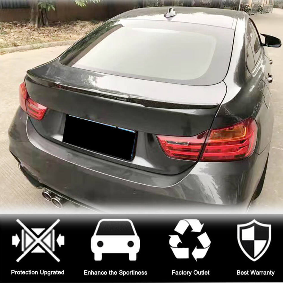 BMW 4 Series F36 Gran Coupe 2014-2019 Rear Trunk Spoiler Carbon Fiber-Ahacarbon