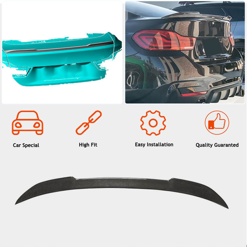 BMW 4 Series F36 Gran Coupe 2014-2019 Rear Trunk Spoiler Carbon Fiber-Ahacarbon