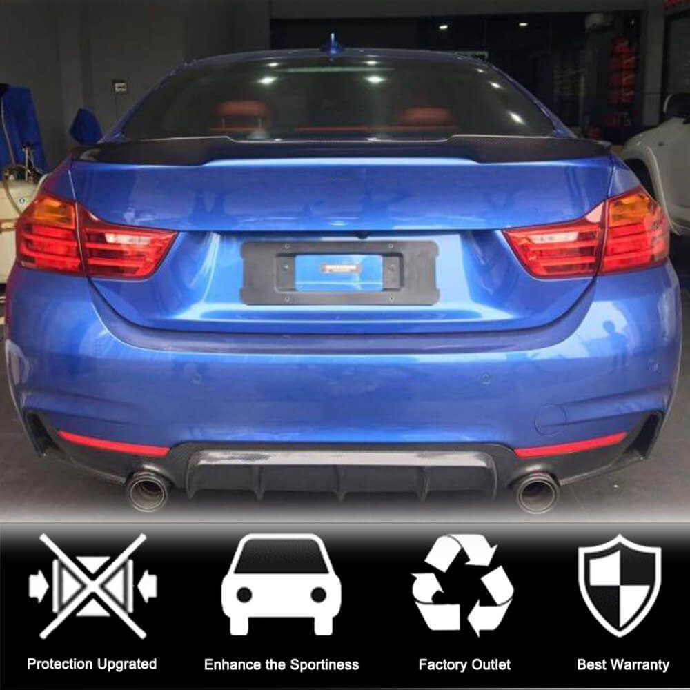 BMW 4 Series F36 420i 428i 435i 440i Gran Coupe 2014-2019 Carbon Fiber Rear Trunk Spoiler-Ahacarbon