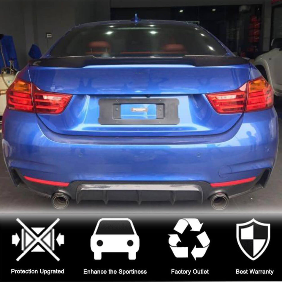 BMW 4 Series F36 420i 428i 435i 440i Gran Coupe 2014-2019 Carbon Fiber Rear Trunk Spoiler-Ahacarbon