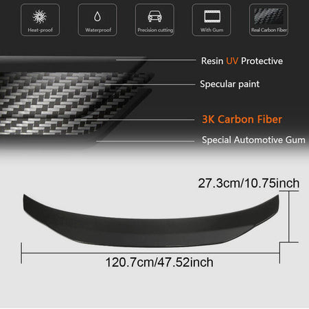 BMW 4 Series F36 2014-2019 Rear Trunk Spoiler Carbon Fiber-Ahacarbon
