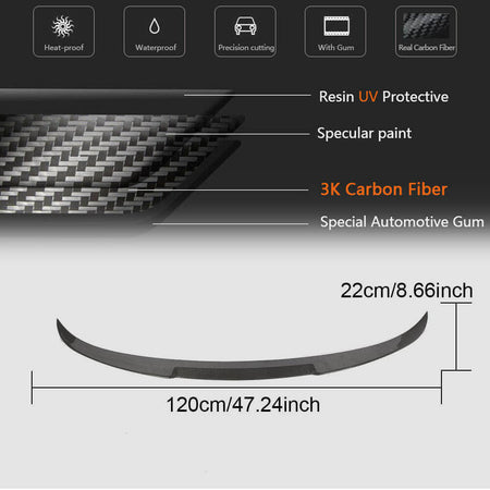 BMW 4 Series F36 Gran Coupe 2014-2019 Rear Trunk Spoiler Carbon Fiber-Ahacarbon